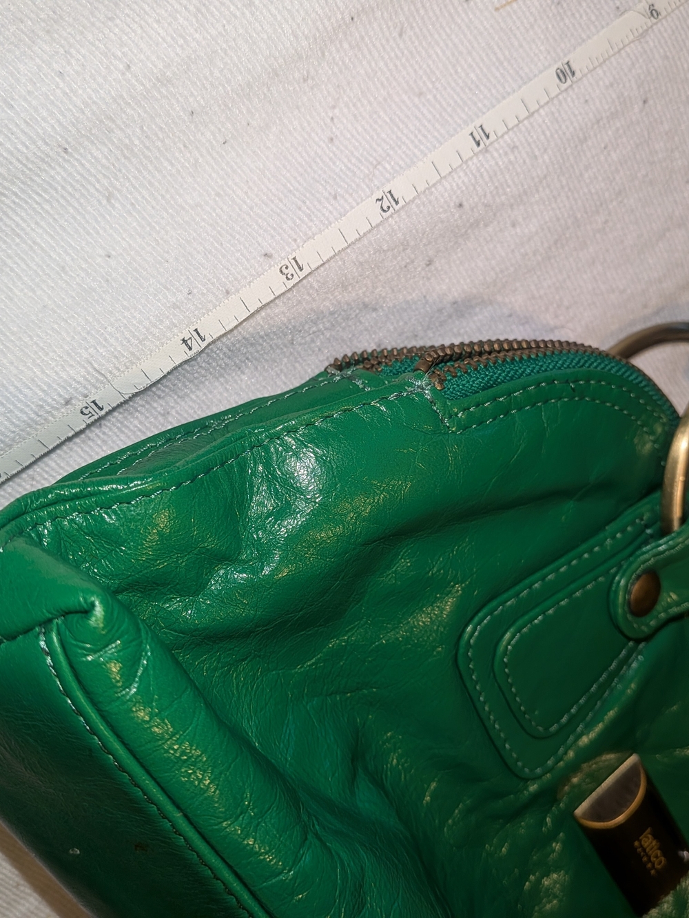 Vintage Latico Leather Satchel Handbag with Gold Accent - Picture 8 of 9